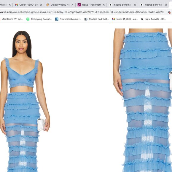 Revolve Gracie Maxi Skirt/Gracie Bustier Top Collection brand:OW Collection - Picture 3 of 8